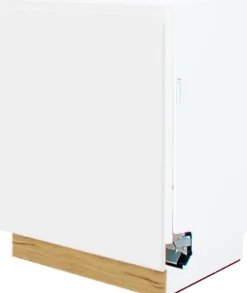 Dolna zabudowa zmywarki 60 panel zakryty Kampara (Biały lakier/dąb Soma ciemny)