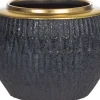 Doniczka ceramiczna Konti 11 (czarny/złoty)