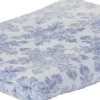 Koc flanelowy Snow 38 (biały/niebieski)