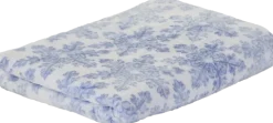 Koc flanelowy Snow 38 (biały/niebieski)
