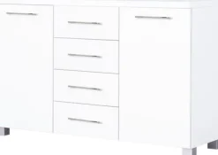 Komoda z frontami i 4-szufl. Panama (biały)