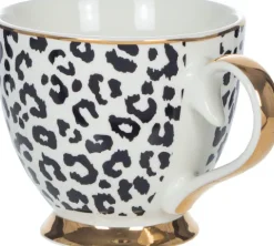 Kubek ceramiczny Cindy (biały - pantera)