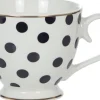 Kubek ceramiczny Cindy (biały w czarne kropki)