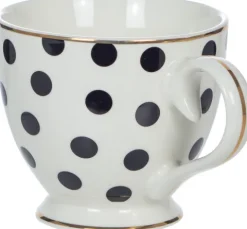 Kubek ceramiczny Cindy (biały w czarne kropki)