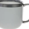 Kubek ceramiczny Cindy 83 (szary ze srebrnym paskiem)