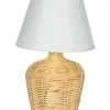 Lampka nocna Naturos 13 (rattan/biały)