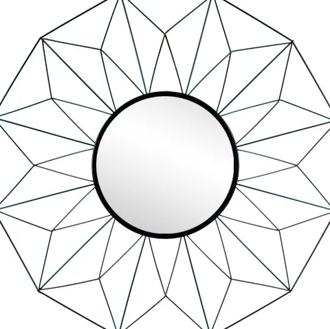 Lustro metalowe (czarny)