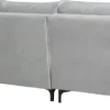 Narożnik Milano (plusz srebrzysty)