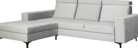 Narożnik Sydney (plusz srebrzysty) lewy