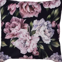 Poszewka Peony 117 (czarna w kwiaty)
