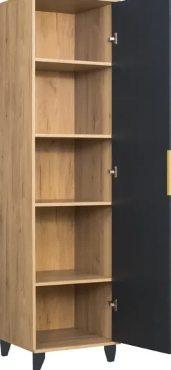 Półszafa uniwersalna (prawa/lewa) Floryda (grafit/dąb Soma ciemny)