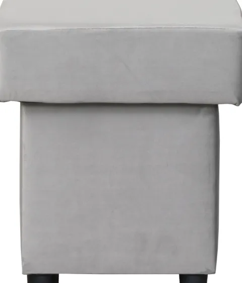 Puf otwierany (plusz srebrzysty)