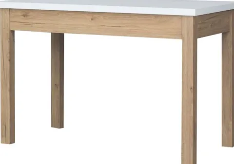 Rozkładany stół kuchenny 116 cm (biały/dąb Soma ciemny)