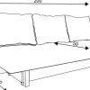 Sofa Afrodyta 2 (plusz srebrzysty)
