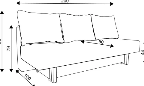 Sofa Afrodyta 2 (plusz zieleń)