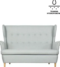 Sofa 2-osobowa Werina (elegantis jasny szary)