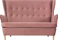 Sofa 2-osobowa Werina (plusz brudny róż)