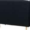 Sofa 2-osobowa Werina (plusz czarny)