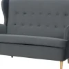 Sofa 2-osobowa Werina (plusz grafit)