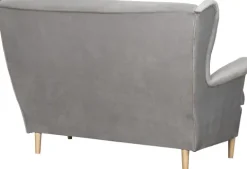 Sofa 2-osobowa Werina (plusz srebrzysty)