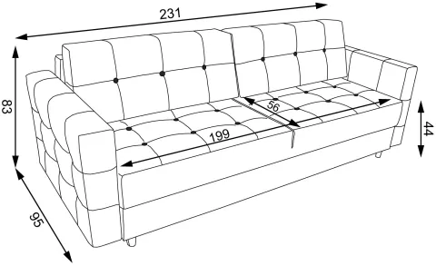 Sofa Paris (diamentowy miód)