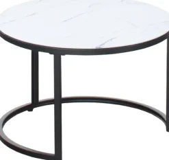 Stolik kawowy 60cm Marbi 9 (biały-marmur)