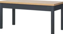 Stolik prostokątny pełny 100 cm (dąb Soma ciemny/grafit)