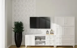 Stolik RTV 138 cm Majorka (biały)