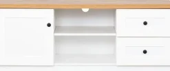 Stolik RTV Toskania (biały/dąb Soma ciemny)