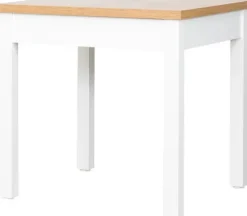 Stół rozkładany 79x80-120x80 (dąb Soma ciemny/białe)