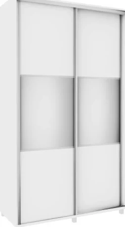 Szafa przesuwna 120 cm lustra (biały mat)