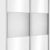 Szafa przesuwna 150 cm lustra (biały polysk)