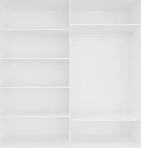 Szafa przesuwna 200 cm lustra (biały mat)