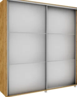 Szafa przesuwna 3xlustra 200cm (dąb Soma ciemny)