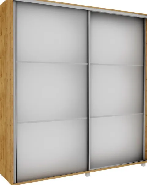 Szafa przesuwna 3xlustra 200cm (dąb Soma ciemny)