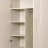 Szafa wysoka dwudrzwiowa z półkami i drążkiem Bari (kaszmir)