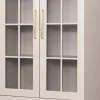 Szafa z witrynami i szufladami Hawana (kaszmir lakier mat/kaszmir)