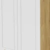 Szafka 80 górna Laurencja (biały lakier mat/dąb Soma ciemny) 100cm