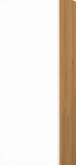 Szafka 40 górna lewa Kampara (Biały lakier/dąb Soma ciemny) 100cm