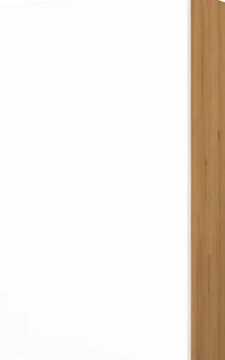 Szafka 50 górna lewa Kampara (Biały lakier/dąb Soma ciemny) 100cm