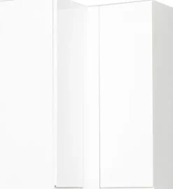 Szafka narożna górna (litera L) Kampara (Biały lakier/Biały) 100cm