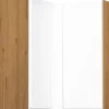 Szafka narożna górna (litera L) Kampara (Biały lakier/dąb Soma ciemny)