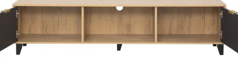 Szafka RTV drzwiczkami i półką Floryda (grafit/dąb Soma ciemny)