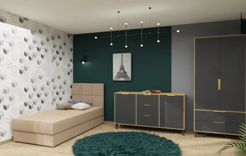 Tapczan Rio (plusz brąz)