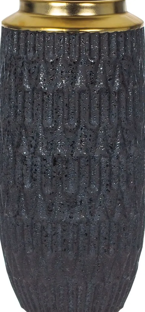 Wazon ceramiczny Konti 27 (czarny/złoty)