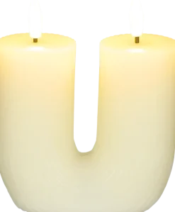 Świeca woskowa LED w kształcie litery U Cozy Light 53 (kremowa)