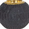 Świecznik ceramiczny Konti 22 (czarny/złoty)