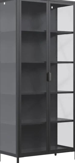 Witryna metalowa 2 drzwiowa Groovi 3 (czarny)