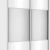 Wysoka szafa przesuwna 120 cm lustra (biały połysk)