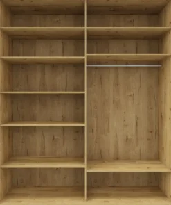 Wysoka szafa przesuwna lustra 200cm (dąb soma ciemny)